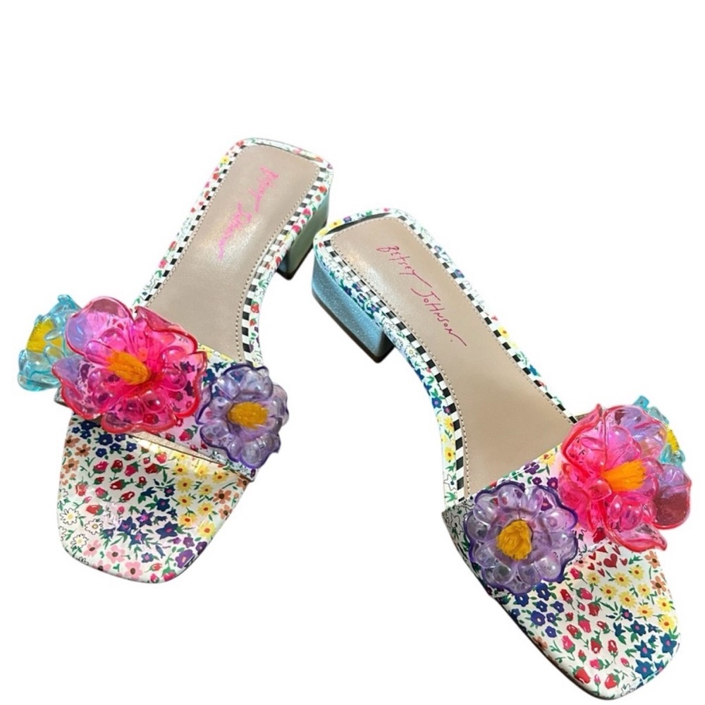 Betsey Johnson Floral Women's Sandals with Multicolor Flowers